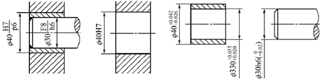 图1-71钣金加工图样上公差与配合的标注方法